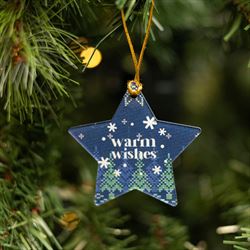 ZH1942 Acrylic Star Ornament With Full Color Custom Imprint